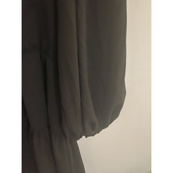 Cece Black Dress Puff Sleeves Short Size S - Picture 6 of 7